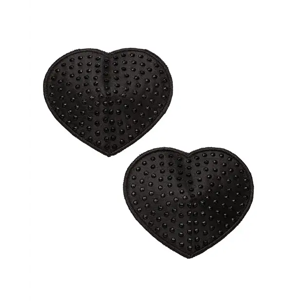 Radiance Heart Pasties Black O/S - Lingerie - Packaged