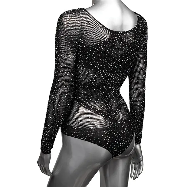 Radiance Long Sleeve Body Suit Black QN - Lingerie - Plus/Queen - Packaged
