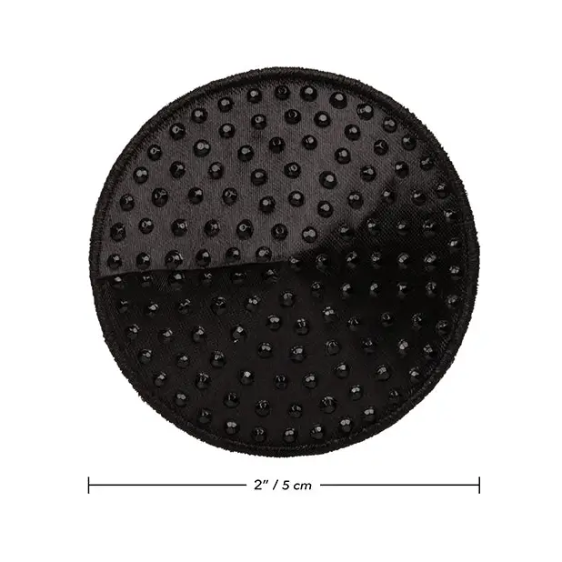 Radiance Round Pasties Black O/S - Lingerie - Packaged