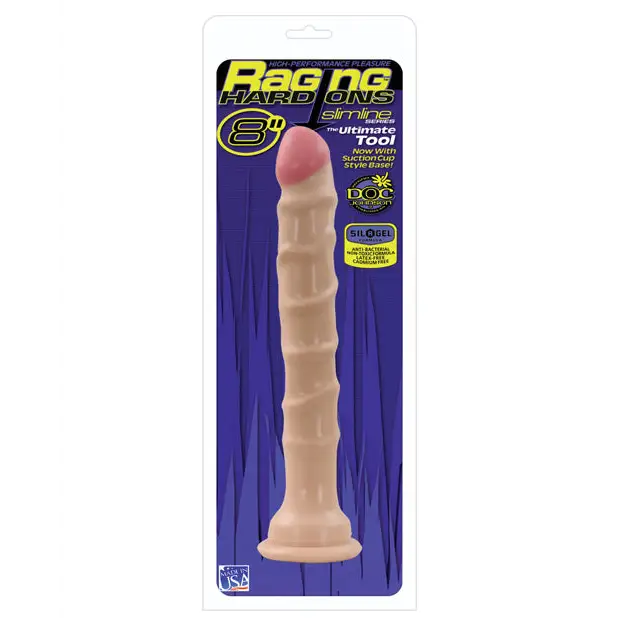 Raging Hard Ons Slimline 8’’ Dong w/Suction Cup - Dongs & Dildos
