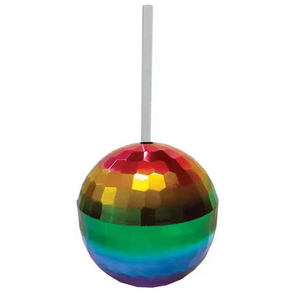 Rainbow Disco Ball Cup - 12 oz - Gay & Lesbian Products