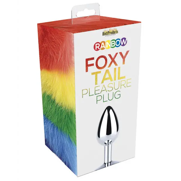 Rainbow Foxy Tail Butt Plug - Anal Products