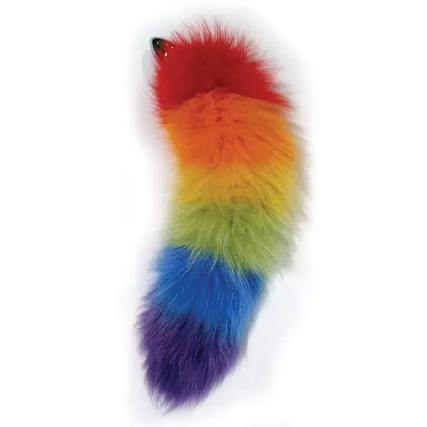Rainbow Foxy Tail Butt Plug - Anal Products