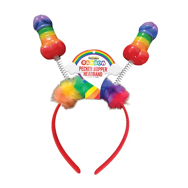 Rainbow Pecker Bopper Headband - Gay & Lesbian Products