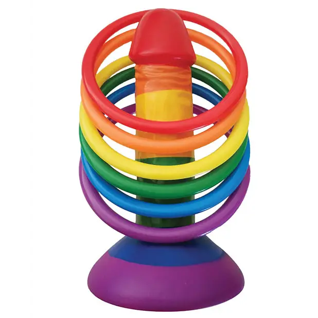 Rainbow Pecker Party Ring Toss - Bachelorette & Party Supplies