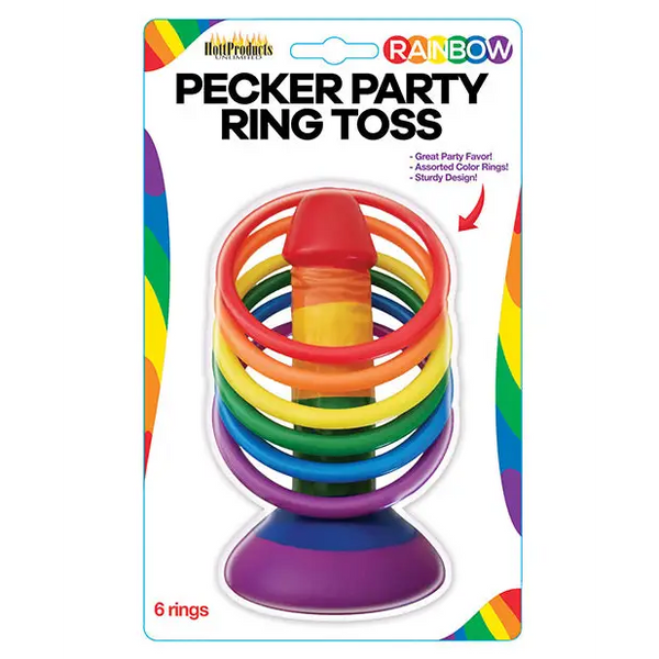 Rainbow Pecker Party Ring Toss - Bachelorette & Party Supplies