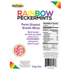 Rainbow Pecker Shape Candies in Tin-Carded - Bachelorette & Party Supplies