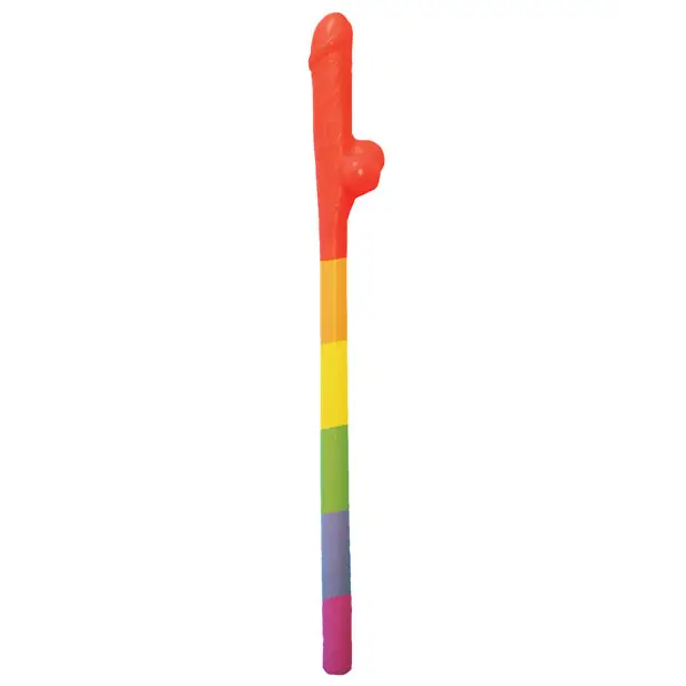 Rainbow Pecker Straws Pack of 10 - Gay & Lesbian Products