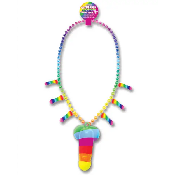 Rainbow Pecker Whistle Necklace - Bachelorette & Party Supplies