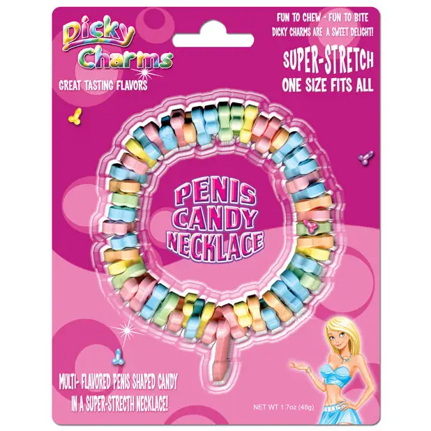 Rainbow Penis Candy Necklace - Bachelorette & Party Supplies
