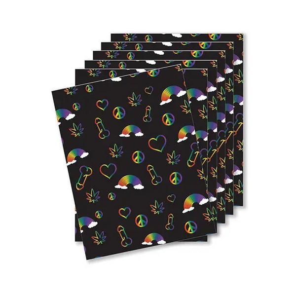 Rainbow Penis Naughty Greeting Card - Pack Of 6 - Bachelorette & Party Supplies