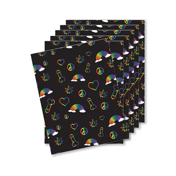 Rainbow Penis Naughty Greeting Card - Pack Of 6 - Bachelorette & Party Supplies