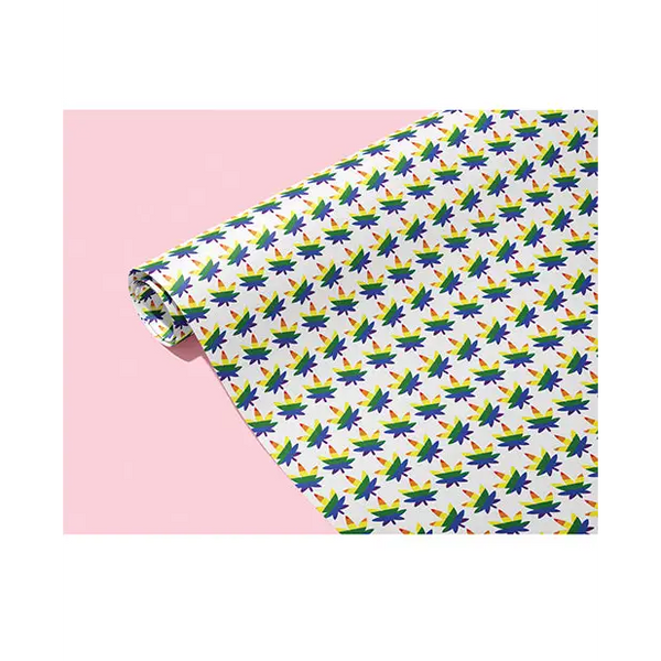 Rainbow Pot Leaf Wrapping Paper - Bachelorette & Party Supplies