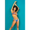 Rainbow Top & Strappy Micro Mini Shorts Chambray Prints L/XL - Lingerie - Packaged
