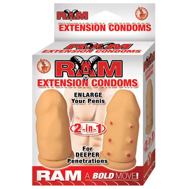 Ram Extension Condom - Flesh - Gay & Lesbian Products