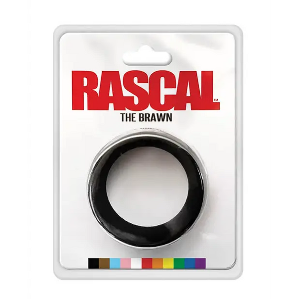 Rascal The Brawn Silicone Cock Ring - Black - Gay & Lesbian Products