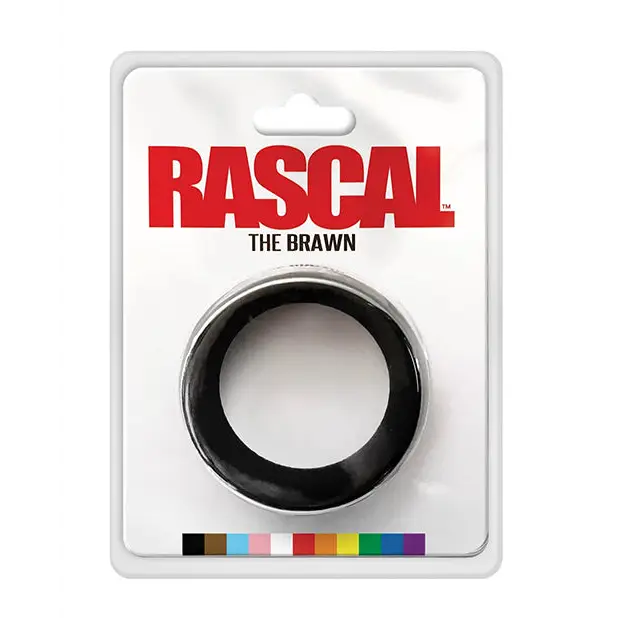 Rascal The Brawn Silicone Cock Ring - Black - Gay & Lesbian Products