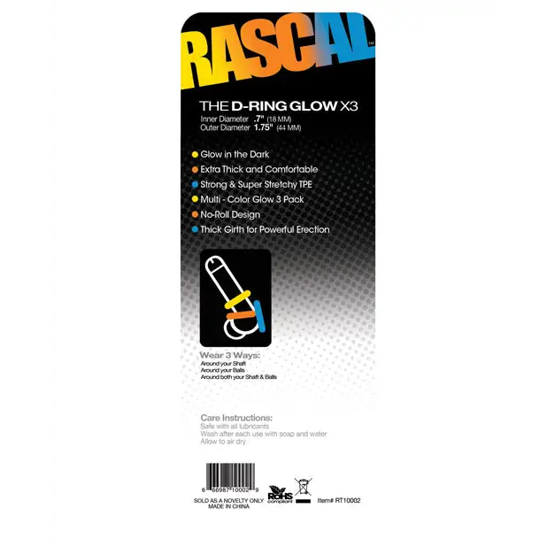 Rascal The D-Ring Glow X3 - Gay & Lesbian Products