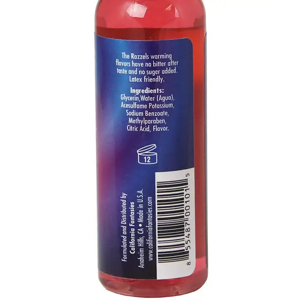 Razzels Warming Lubricant - 2 oz Sinful Strawberry - Lubricants