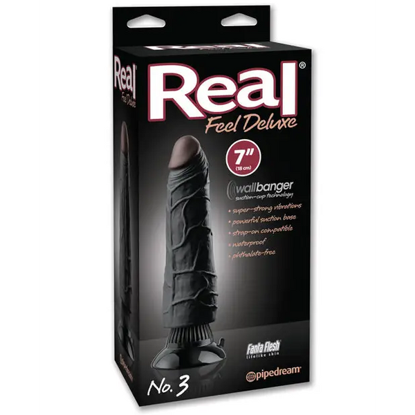 Real Feel Deluxe No. 3 7’’ Vibe Waterproof - Black - Vibrators