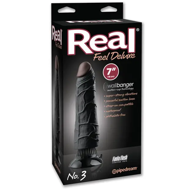 Real Feel Deluxe No. 3 7’’ Vibe Waterproof - Black - Vibrators