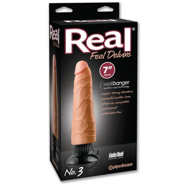 Real Feel Deluxe No. 3 7’’ Vibe Waterproof - Flesh - Vibrators