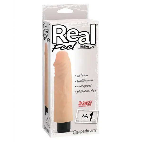 Real Feel No. 1 Long 7.5’’ Vibe Waterproof - Mutli-speed Flesh - Vibrators