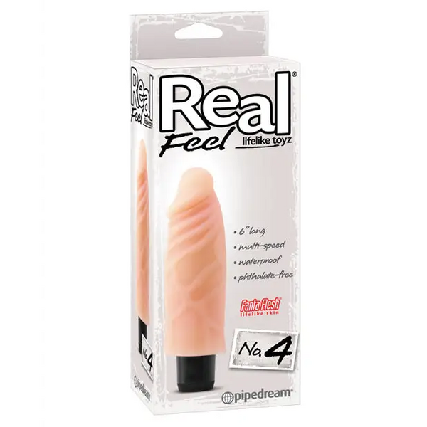 Real Feel No. 4 Long 6’’ Vibe Waterproof - Mutli-speed Flesh - Vibrators