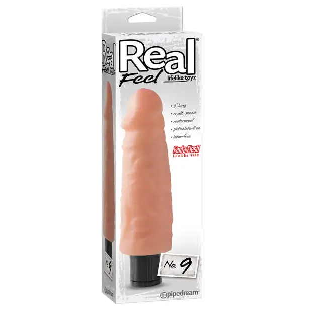 Real Feel No. 9 Long 9’’ Vibe Waterproof - Mutli-speed Flesh - Vibrators