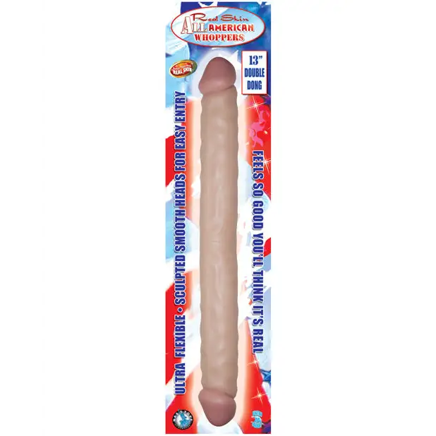 Real Skin All American Whoppers 13’’ Double Dong - Flesh - Dongs & Dildos