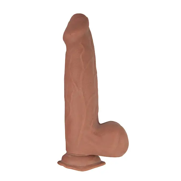 Realcocks Dual Layered Uncut Sliders 9.25’’ Thick Shaft - Brown - Dongs & Dildos