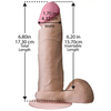 Realistic 6’’ Ultraskyn Cock w/Balls - White - Dongs & Dildos