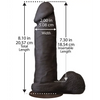 Realistic 8’’ Ultraskyn Cock w/Balls - Brown - Dongs & Dildos