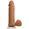 Realistic 8’’ Ultraskyn Cock w/Balls - Brown - Dongs & Dildos