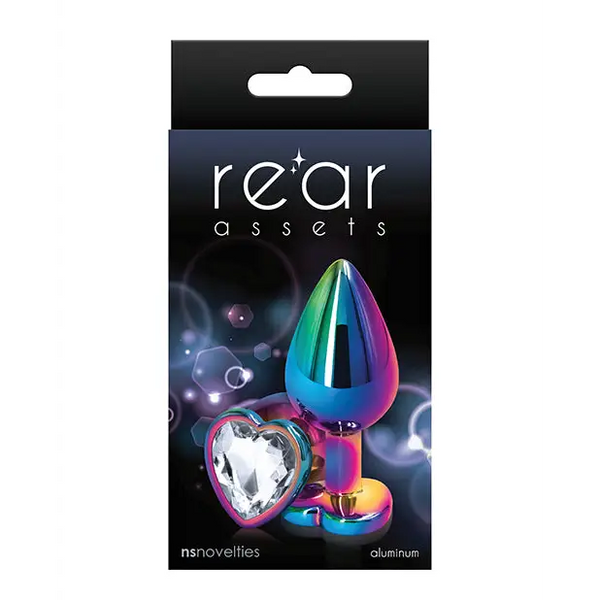 Rear Assets Multicolor Heart Medium - Clear - Anal Products