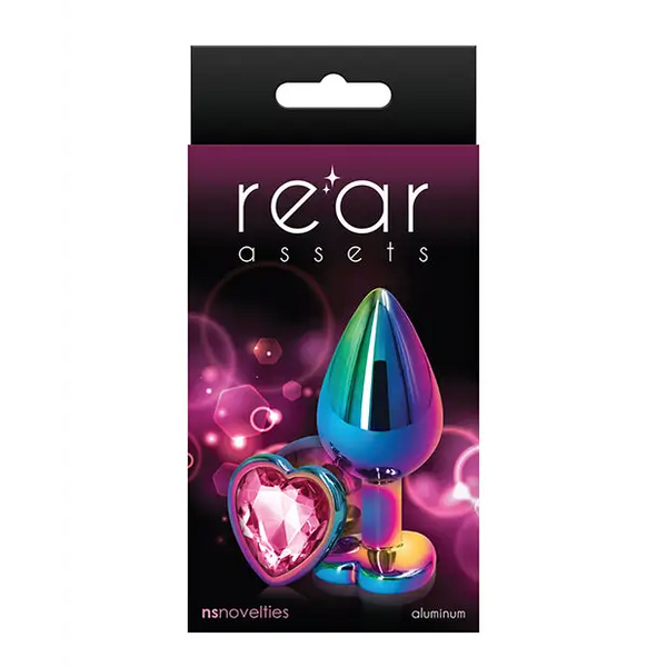 Rear Assets Multicolor Heart Medium - Pink - Anal Products