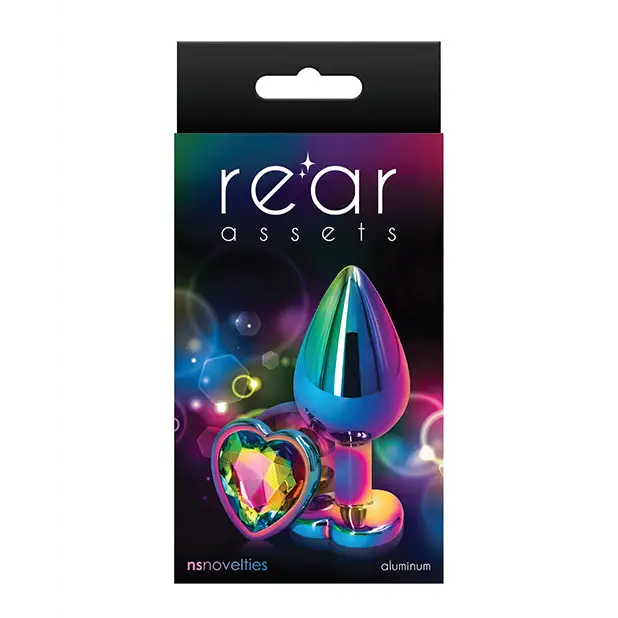 Rear Assets Multicolor Heart Medium - Rainbow - Anal Products
