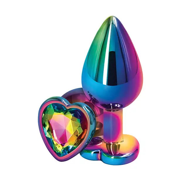 Rear Assets Multicolor Heart Medium - Rainbow - Anal Products