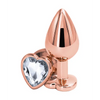 Rear Assets Rose Gold Heart Medium - Clear - Anal Products