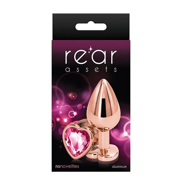 Rear Assets Rose Gold Heart Medium - Pink - Anal Products