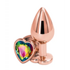 Rear Assets Rose Gold Heart Medium - Rainbow - Anal Products