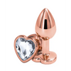 Rear Assets Rose Gold Heart Small - Clear - Anal Products