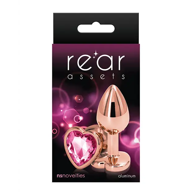 Rear Assets Rose Gold Heart Small - Pink - Anal Products