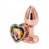 Rear Assets Rose Gold Heart Small - Rainbow - Anal Products