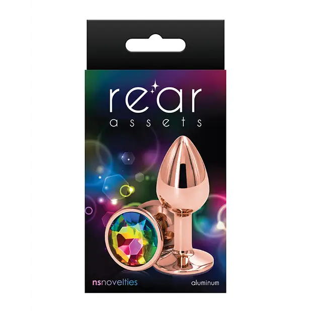 Rear Assets Rose Gold Small - Rainbow - Anal Products