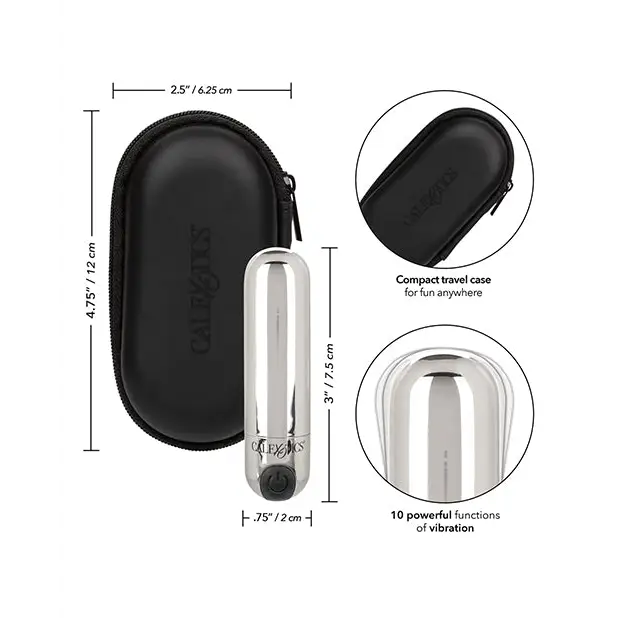 Rechargeable Hideaway Bullet - Silver - Stimulators