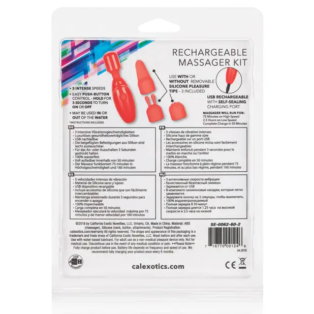 Rechargeable Massager Kit - Orange - Stimulators