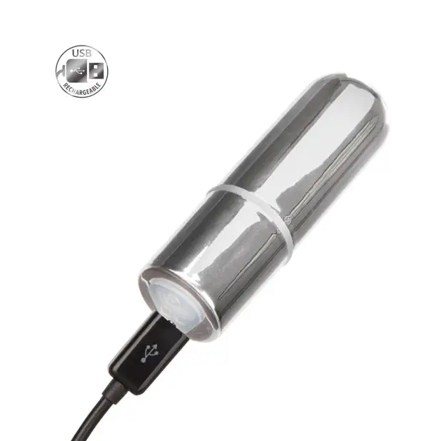 Rechargeable Mini Bullet - Silver - Stimulators