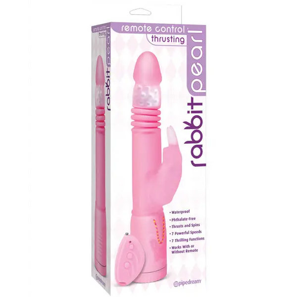 Remote Control Thrusting Rabbit Pearl - Pink - Vibrators