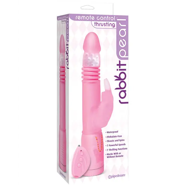 Remote Control Thrusting Rabbit Pearl - Pink - Vibrators
